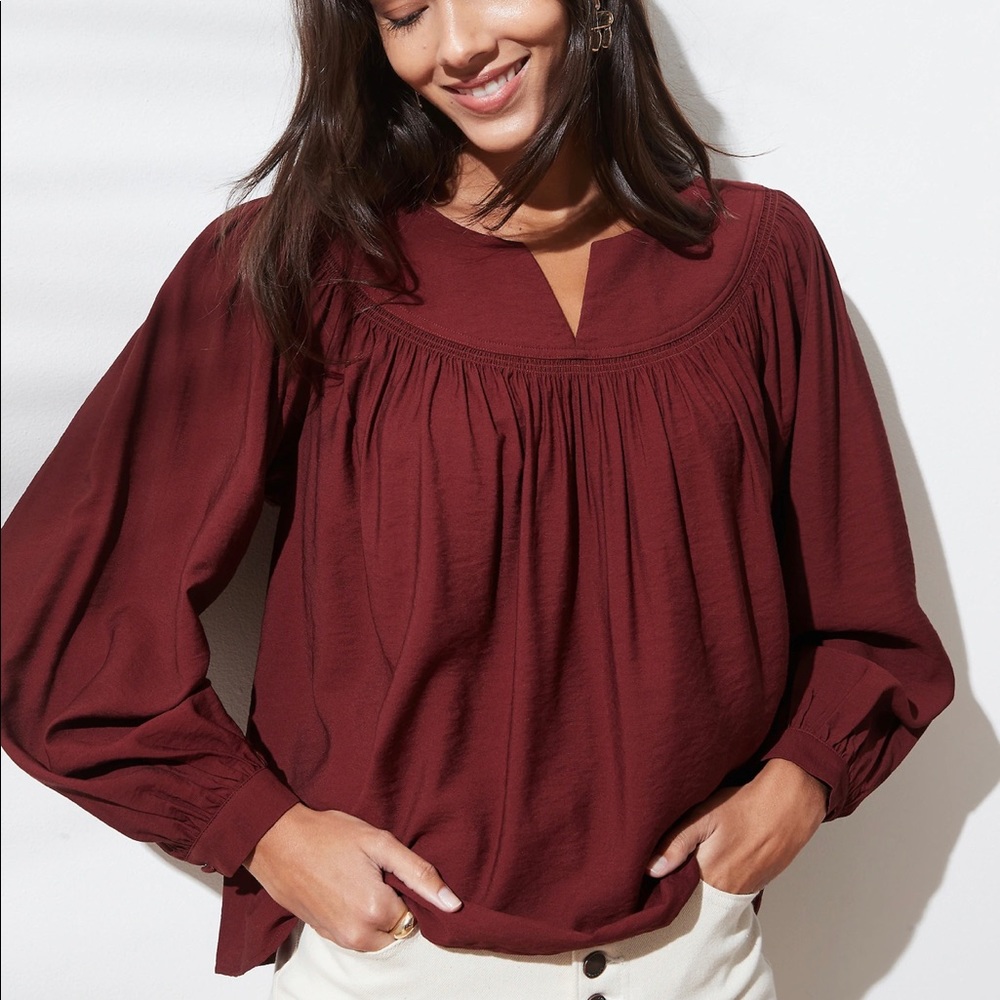 Banana Republic Yoke-Neck Blouse